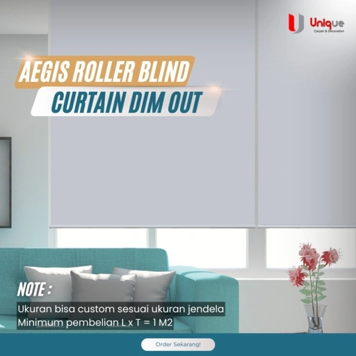 Image of Blind AEGIS Tembus Cahaya / Roller Blind Curtain Dim Out / Tirai Gulung Jendela Dinding - T/C2, Chain30Headrail